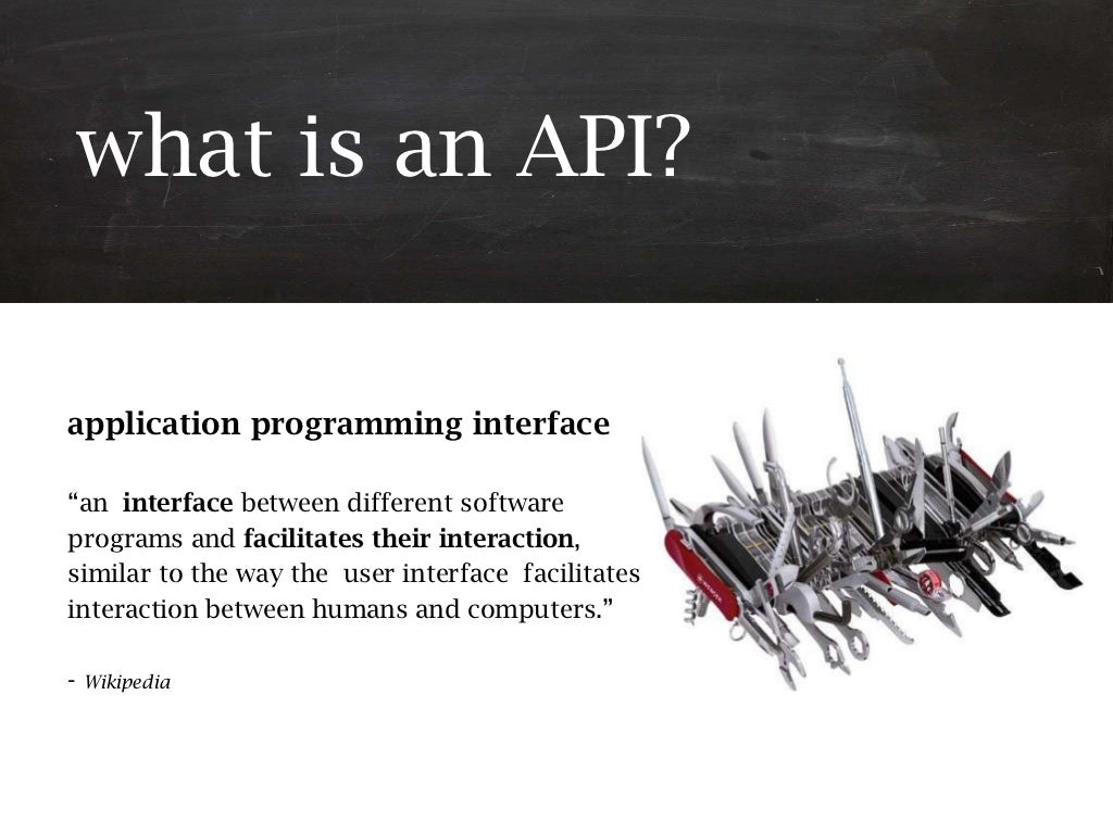 application programming interface “an interface
