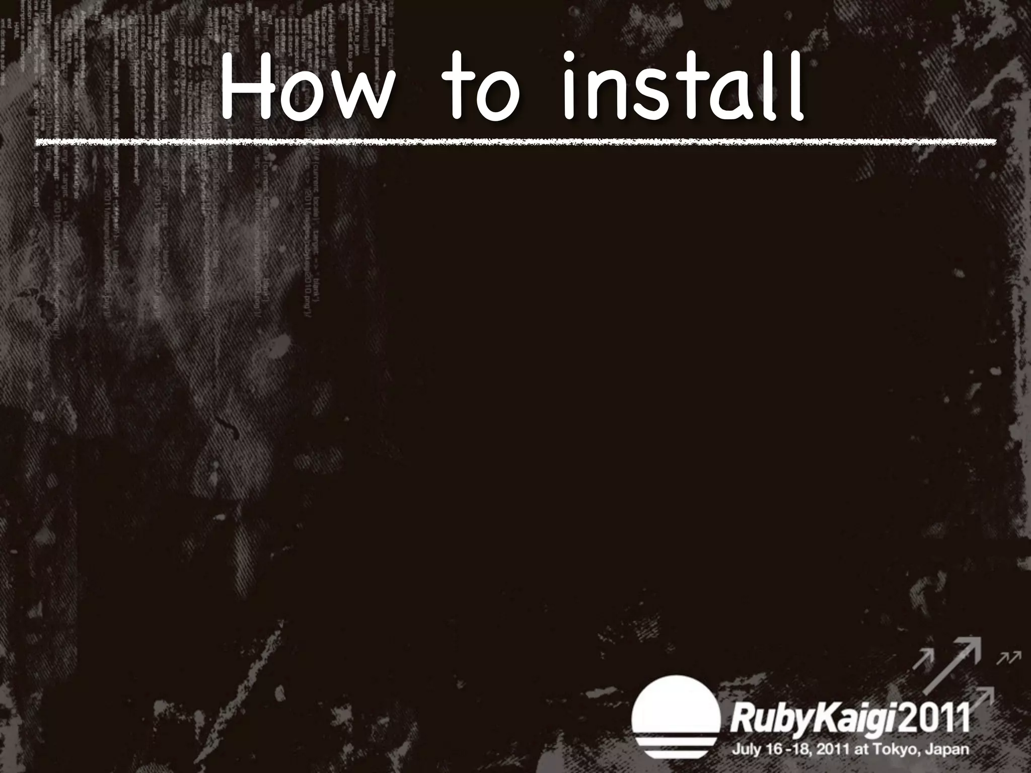 How to install
 