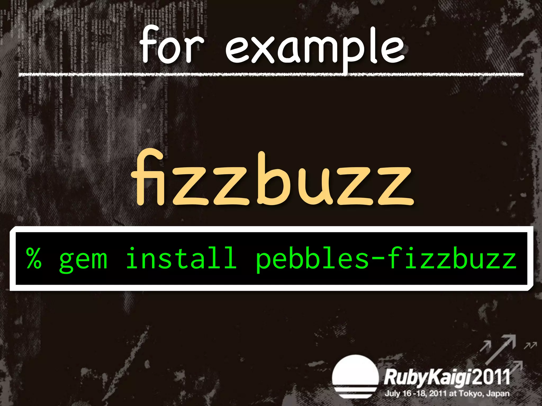for example

ﬁzzbuzz
 
