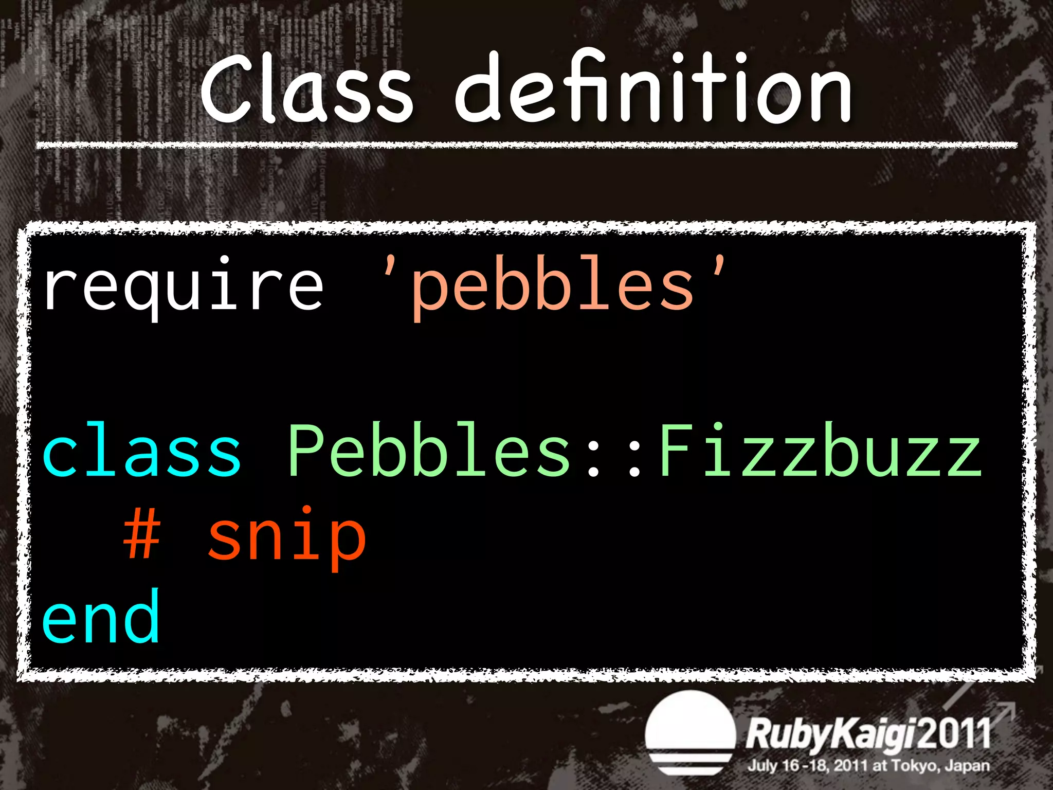Class deﬁnition
 