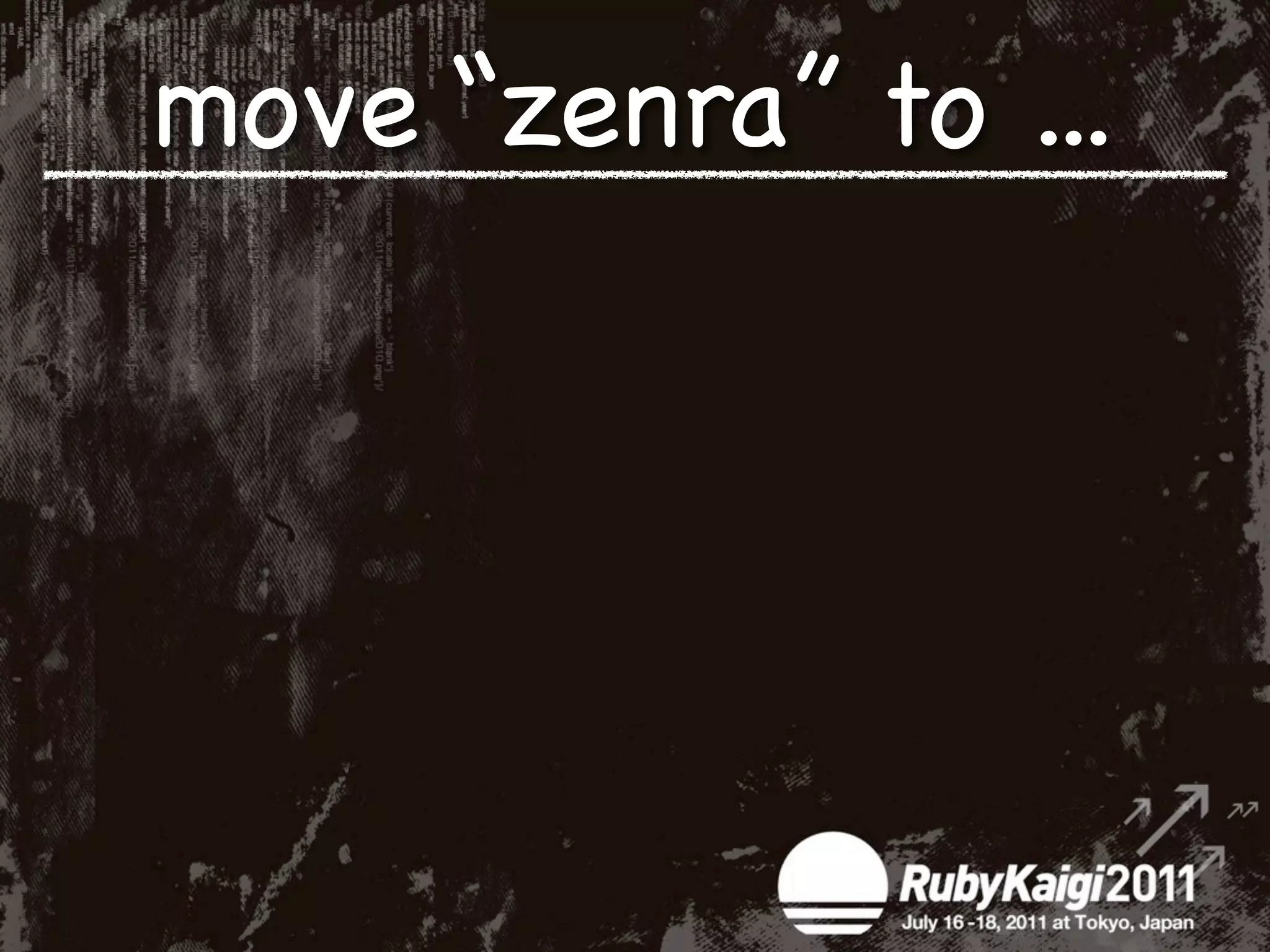 move “zenra” to ...
 