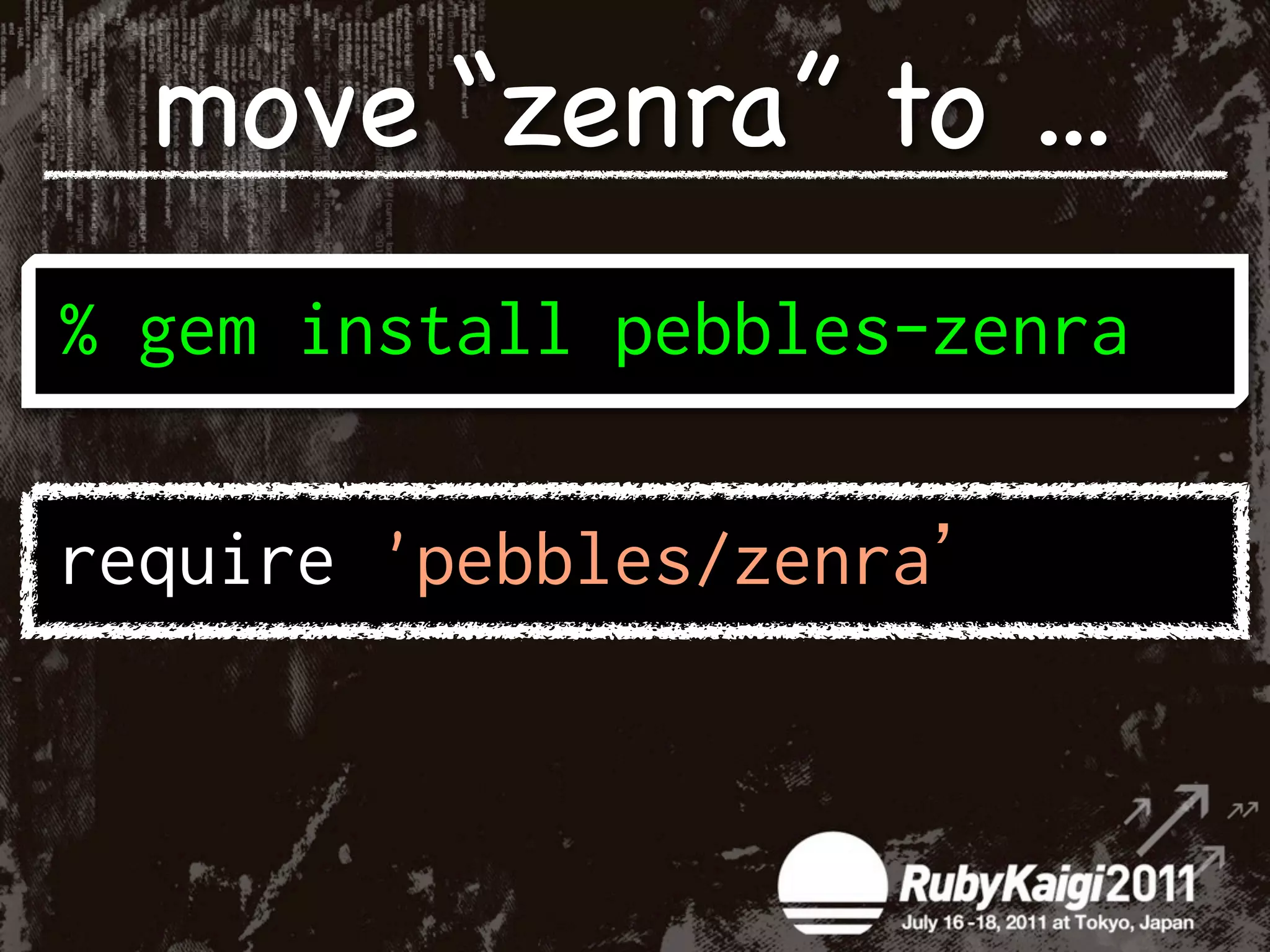 move “zenra” to ...
 