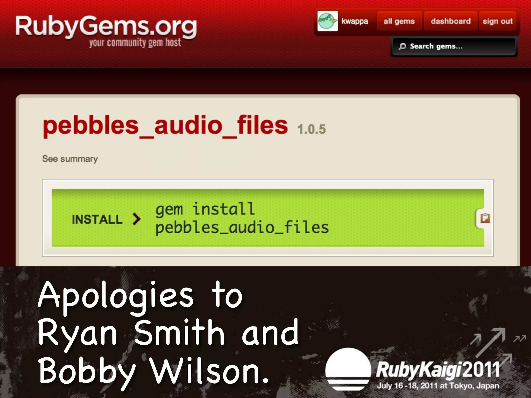 Apologies to
Ryan Smith and
Bobby Wilson.
 