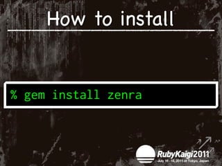 How to install
 