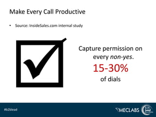 Make Every Call Productive
   • Source: InsideSales.com internal study




                                        Capture...
