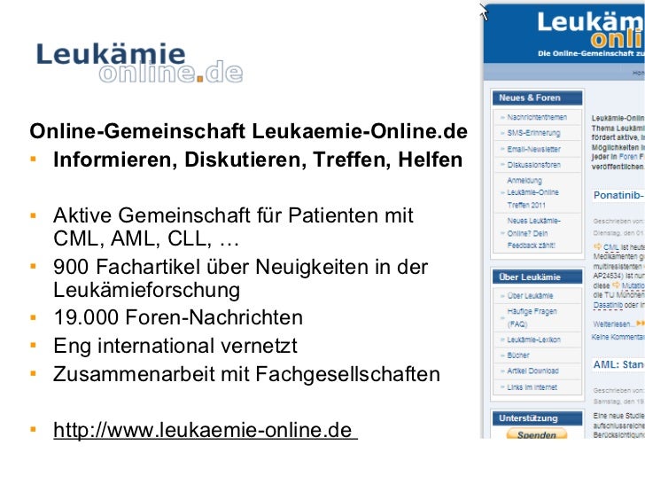 Leukämie online treffen