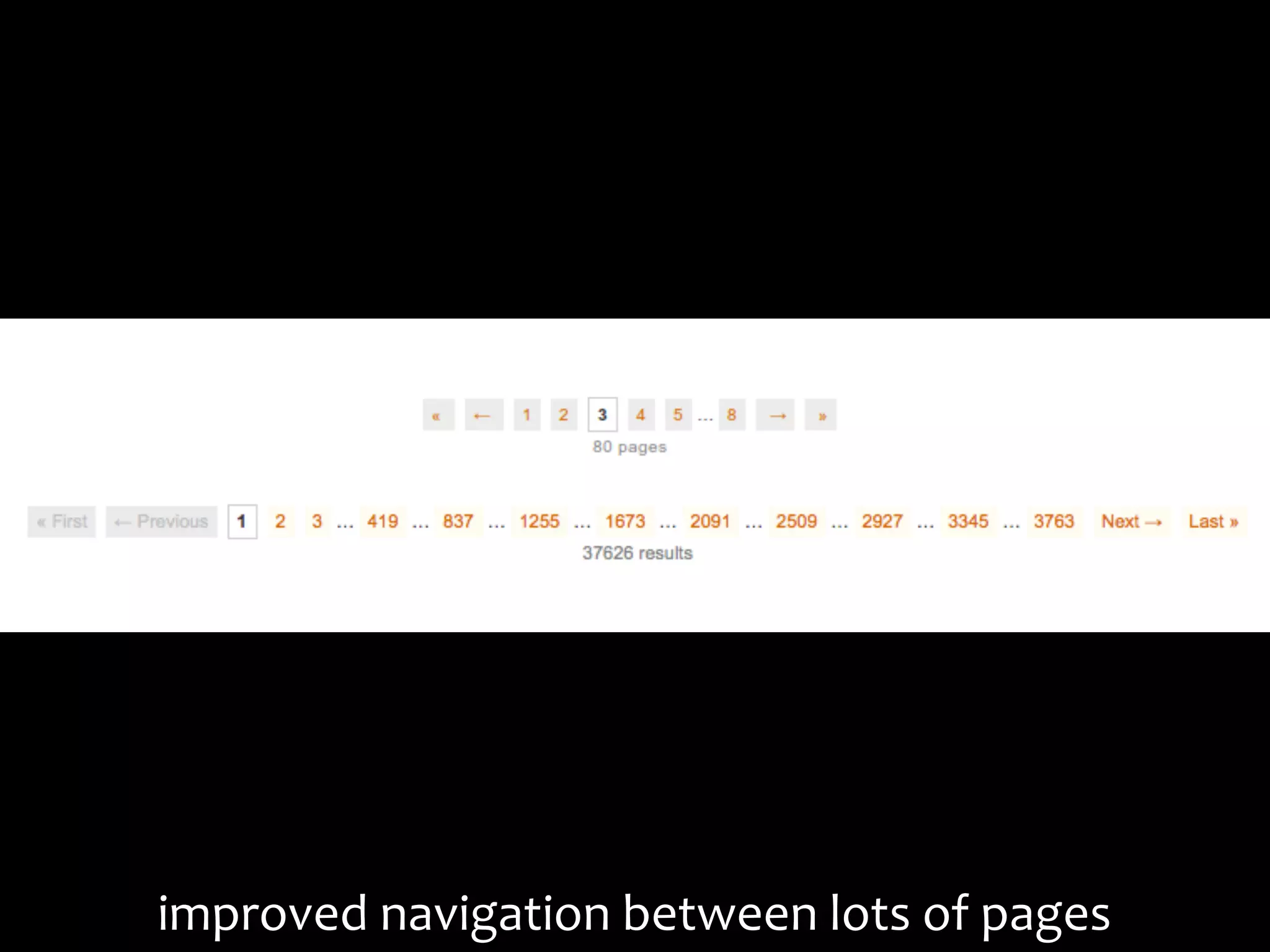 improved	
  navigation	
  between	
  lots	
  of	
  pages
 