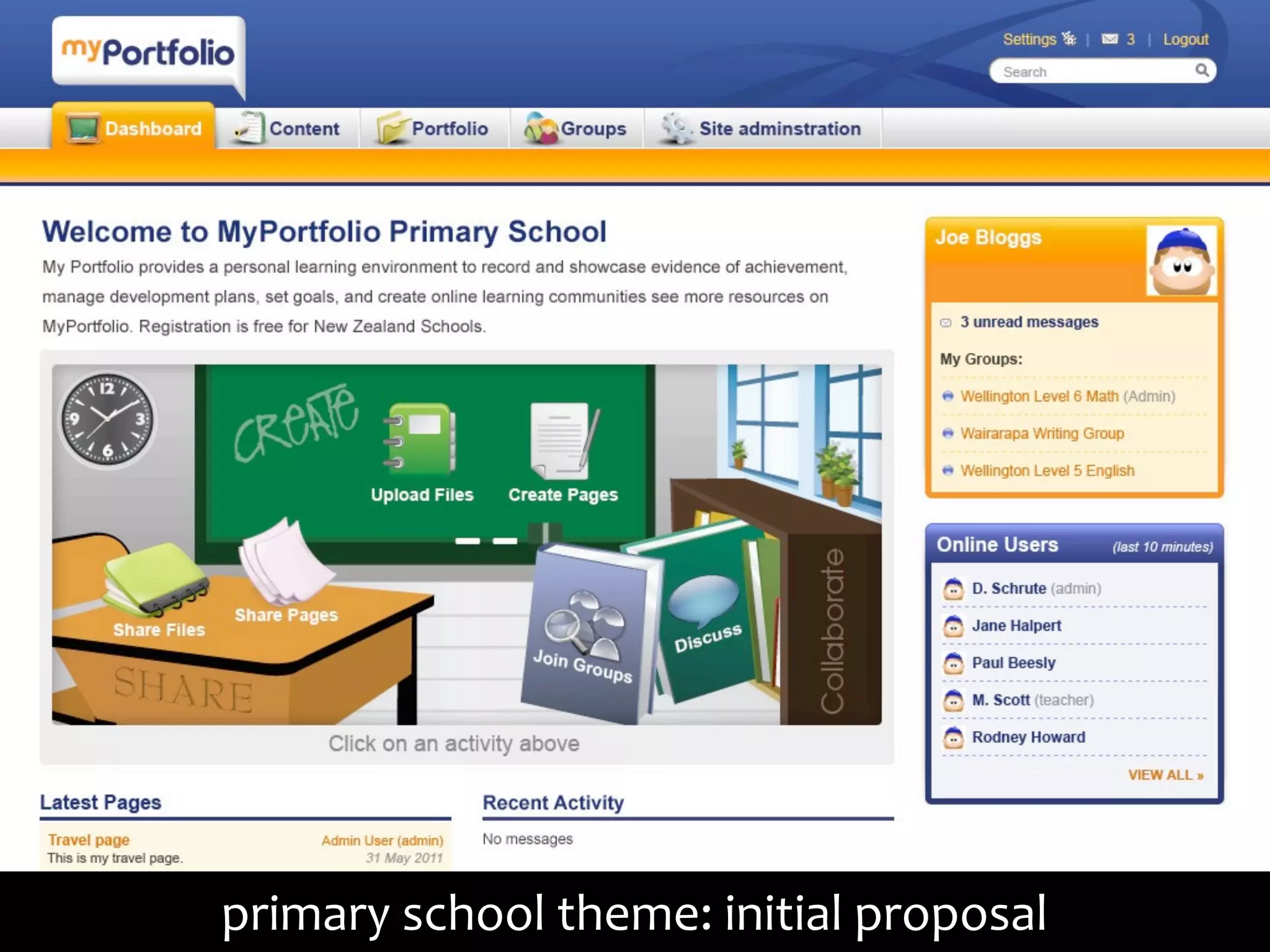 primary	
  school	
  theme:	
  initial	
  proposal
 