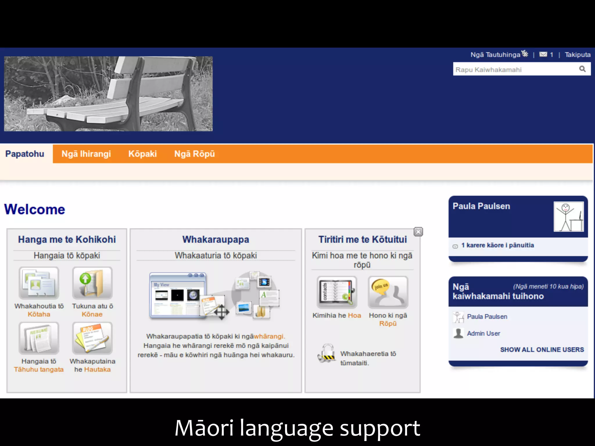 Māori	
  language	
  support
 