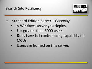 What level of availability/recovery do you require?