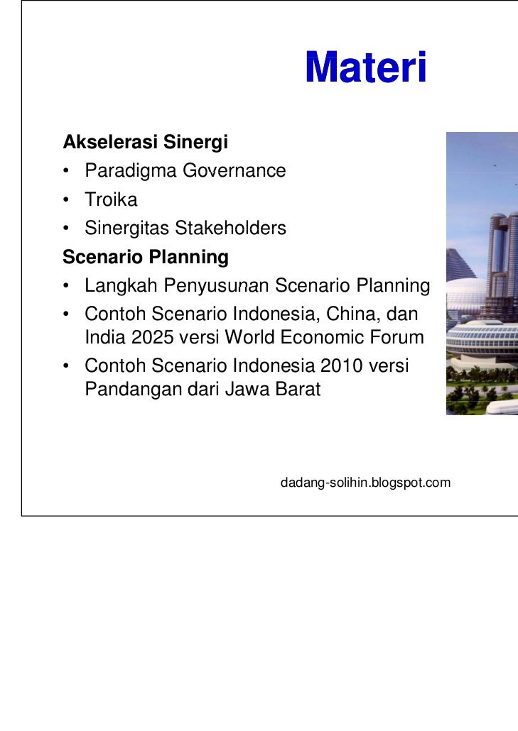 Scenario Planning Analisis Lingkungan Stratejik Scenario Planning Analisis Lingkungan Stratejik
