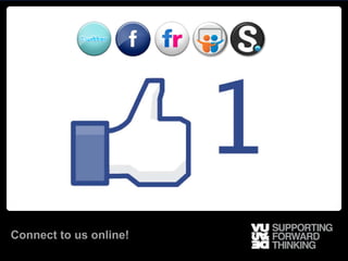 Connect to us online!
 © Vujàdé Ltd. – Supporting Forward Thinking   Slide | 4
 