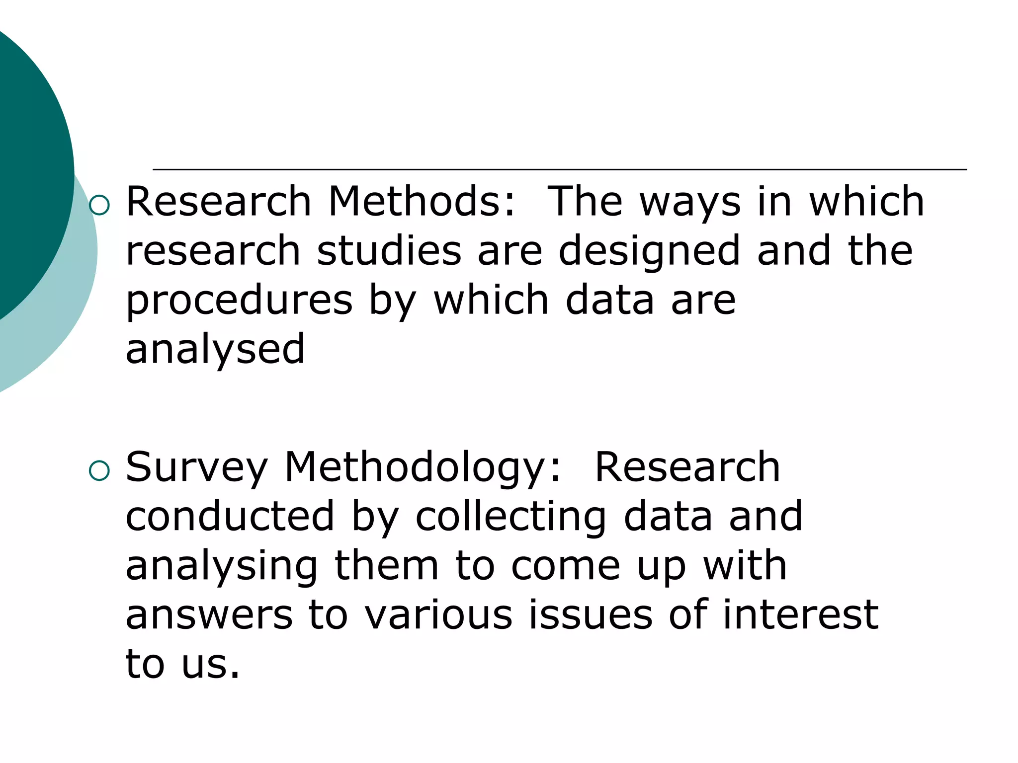 Outcome:  Information that enables managers to make decisions to rectify problems.