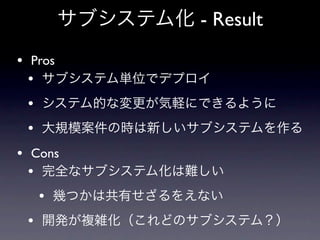 - Result

• Pros
  •
 •
 •
• Cons
  •
     •
 •
 