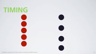 TIMING




Prohibida su reproducción total o parcial sin autorización explícita del autor.   13
 