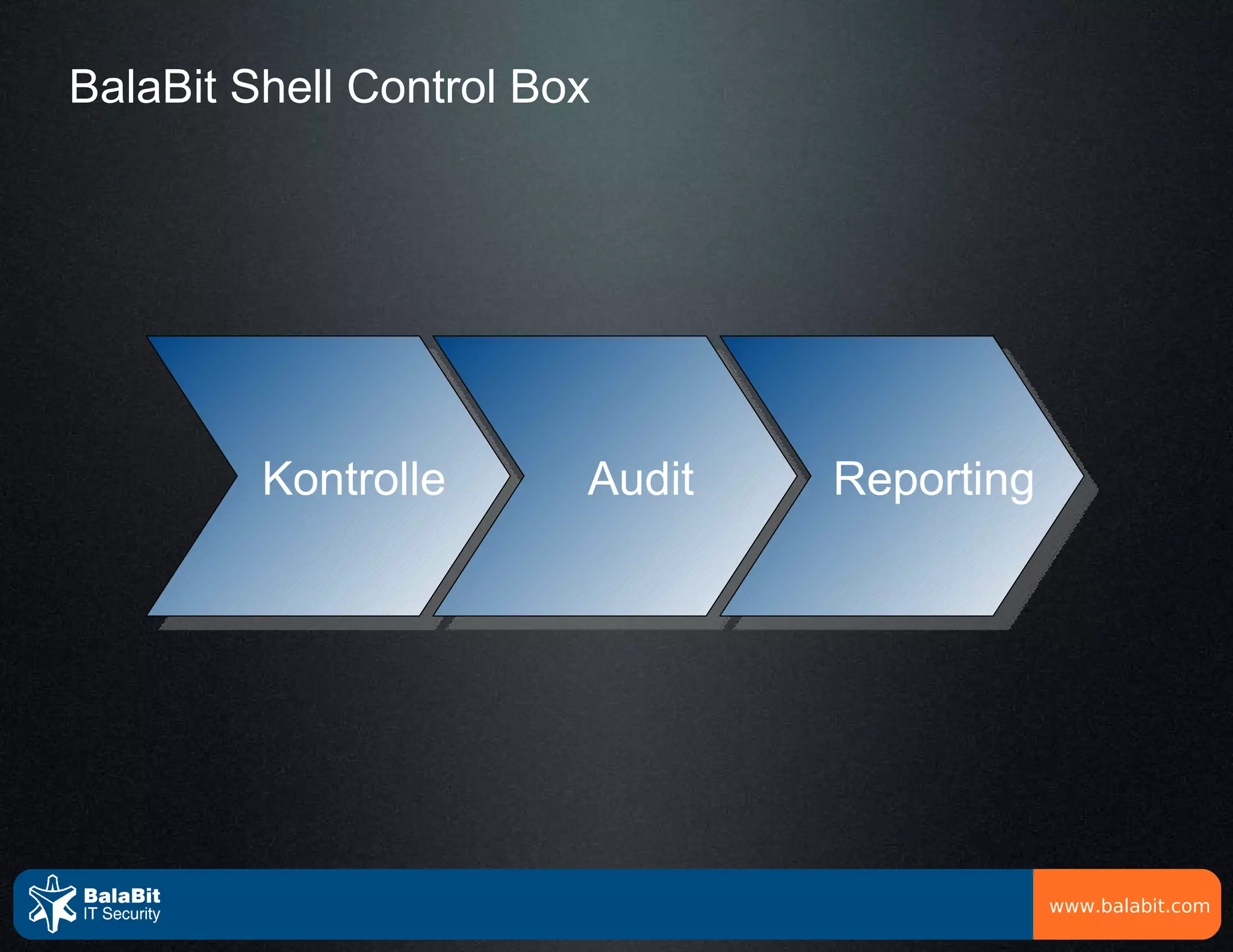 BalaBit Shell Control Box




         Kontrolle      Audit   Reporting




                                            www.balabit.com
 