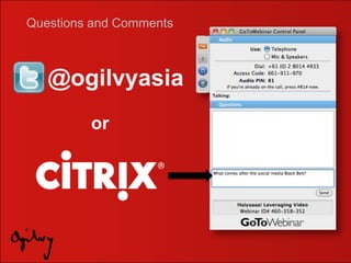 Questions and Comments@ogilvyasiaor