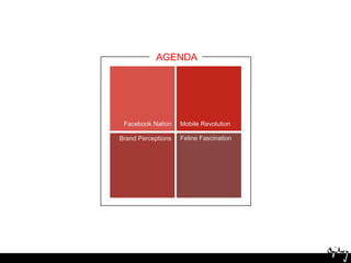 AGENDAMobile RevolutionFacebook NationFeline FascinationBrand Perceptions