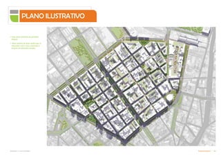 Subproduto 5.1: Pue Consolidado Partido Urbanístico  
PLANO ILUSTRATIVO
 Vista aérea ilustrativa do perímetro
integral.
 Novo sistema de áreas verdes que se
relacionam com a área construída e
entorno em diferentes escalas.
 