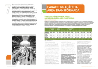 Características da Área Transformada  -
Subproduto 5.1: Pue Consolidado
7
Tendo como diretriz inicial o aumento da densidade
demográfica, a partir da especificação de um patamar
referencial de 350 habitantes por hectare, o projeto
pretende duplicar o número de habitantes da região da
Nova Luz. Pretende-se que tal incremento ocorra mantendo
os atuais moradores e permitindo a entrada de novos,
criando um bairro com perfil habitacional variado a partir da
possibilidade de produção de residências para diferentes
segmentos de renda. Além disso, pretende-se também
diversificar os tipos de emprego, criando espaço para
alocar setores econômicos diversos, permitindo, inclusive,
a instalação de empresas a serem beneficiadas pela Lei de
Incentivos Seletivos. O sucesso desta iniciativa depende de
um correto entendimento da função social deste setor da
cidade. Este capítulo pretende caracterizar os processos de
transformação demográfica e econômica, destacando as
soluções habitacionais contidas no projeto.
CARACTERIZAÇÃO DA
ÁREA TRANSFORMADA
CARACTERIZAÇÃO ECONÔMICA, SOCIAL E
HABITACIONAL DA ÁREA A SER TRANSFORMADA
A Dinâmica de Transformação
A dinâmica de transformação está sendo caracterizada a partir da análise do espaço a ser construído no prazo de quinze anos. É considerado o
cronograma de implementação do projeto nas quadras com o objetivo de compreender a dinâmica de transformação socioeconômica, analisando os
acréscimos populacionais, tanto de residentes como da população flutuante que a implementação do projeto Nova Luz poderá proporcionar. Esta
análise nos permite confirmar que os acréscimos previstos estão bem distribuídos no tempo, possibilitando, ao final dos quinze anos de
implementação planejada, o ingresso de aproximadamente 12 mil moradores e a atração de mais de 20 mil postos de trabalho.
Os cálculos, ora apresentados,
esquadrinham um cenário possível dos
incrementos populacionais na região da
Nova Luz. Para o cálculo do acréscimo
populacional residencial, foi considerada a
área residencial a ser construída em cada
fase (ver capítulo 8) e as tipologias previstas.
Para cada unidade habitacional, foi atribuída
a média de 2,6 habitantes, válida para a
região da Nova Luz, segundo o Censo IBGE
2000, e, assim, chegou-se ao número de
cerca de 12 mil novos moradores. Para o
cálculo do acréscimo de população flutuante,
foi considerado o número total de empregos
associado ao número total de
estabelecimentos, resultando num número
médio de empregos por estabelecimento
(6,27 empregos por establecimento). Para a
identificação do número de
estabelecimentos novos, foi considerada
área futura destinada para o uso comercial,
sendo atribuído 50 m2 para cada
estabelecimento. Para o uso de serviços foi
considerado 500 m2 para cada
estabelecimento. Dessa forma, chegou-se
a um total de 3587 estabelecimentos
comerciais e 387 estabelecimentos para
escritórios, possibilitando a alocação de
aproximadamente 24 mil novos postos de
trabalho na área. Esta metodologia
simplificada nos permitiu chegar a uma
ordem de grandeza do incremento
populacional que o projeto possibilita, ao
intensificar o uso do solo e valorizar o uso
misto.
O projeto prevê que esta nova população se
somará aos atuais residentes e
trabalhadores da área, totalizando uma
população residente de aproximadamente 24
mil habitantes e uma população flutuante de
cerca de 40 mil postos de trabalho. Os
térreos das novas edificações deverão
alocar a atividade comercial, reforçando a
vocação da região. Nos pavimentos
superiores, as áreas serão destinadas a
usos diversos, com destaque para o uso
habitacional, o que levará à elevação da
densidade populacional da região.
O projeto possibilita ainda a implementação
de uma Zona Especial de Interesse Social
(ZEIS 3- CO-0016, prevista no Plano
Regional Estratégico da Sé, em 2004), que
abrange doze quadras do perímetro da Nova
Luz. A implementação desta ZEIS reforça o
uso habitacional na área e garante a oferta
residencial para segmentos de renda mais
baixa na região.
A sobreoferta de áreas, tanto destinadas ao
uso residencial, quanto não residencial,
constitui um dos principais atributos do
projeto Nova Luz. A implementação
progressiva do projeto considera a produção
de um estoque inicial de áreas residenciais e
não residenciais que poderá acomodar a
população afetada pela intervenção e
permitir a manutenção dos residentes e das
atividades econômicas instaladas na área.
FONTE: CONSÓRCIO NOVA LUZ
% #   % #   # % 
ŵϸ й ŶΣ й ŚĂď й ŵϸ й ŶΣ й ĞŵƉƌ й Ͳ й
^ŝƚƵĂĕĆŽƚƵĂů ϱϯϯ͘ϳϯϱ ϭϬϬй ϳ͘ϭϯϭ ϭϬϬй ϭϭ͘ϲϳϵ ϭϬϬй ϲϴϮ͘ϯϮϭ ϭϬϬй ϯ͘ϳϮϯ ϭϬϬй Ϯϯ͘ϯϳϰ ϭϬϬй ϯϱ͘Ϭϱϯ ϭϬϬй
ĞƐůŽĐĂŵĞŶƚŽƐ
WƌĞǀŝƐƚŽƐ
ϱϮ͘ϵϯϱ ϭϬй ϯϳϴ Ϯй ϵϴϯ ϯй ϭϮϲ͘ϭϱϬ ϭϴй ϴϴϭ Ϯϰй ϱ͘ϱϯϭ Ϯϰй ϲ͘ϱϭϰ ϭϳй
/ŶĐƌĞŵĞŶƚŽ
WƌŽũĞƚĂĚŽ
ϯϳϱ͘ϬϴϬ ϳϬй ϰ͘ϵϴϲ ϳϬй ϭϮ͘ϵϲϭ ϭϭϭй ϰϬϴ͘ϯϮϮ ϲϬй ϯ͘ϵϳϰ ϭϬϳй Ϯϰ͘ϵϭϱ ϭϬϳй ϯϳ͘ϴϳϲ ϭϬϴй
^ĂůĚŽWƌŽũĞƚŽ ϯϮϮ͘ϭϰϱ ϲϬй ϰ͘ϲϬϴ ϲϴй ϭϭ͘ϵϳϴ ϭϬϴй ϮϴϮ͘ϭϳϮ ϰϭй ϯ͘Ϭϵϯ ϴϯй ϭϵ͘ϯϴϰ ϴϯй ϯϭ͘ϯϲϮ ϵϭй
^ŝƚƵĂĕĆŽƵƚƵƌĂ ϴϱϱ͘ϴϴϬ ϭϲϬй ϭϭ͘ϳϯϵ ϭϲϴй Ϯϯ͘ϲϱϳ ϮϬϴй ϵϲϰ͘ϰϵϯ ϭϰϭй ϲ͘ϴϭϲ ϭϴϯй ϰϮ͘ϳϱϴ ϭϴϯй ϲϲ͘ϰϭϱ ϭϵϭй
WŽƉƵůĂĕĆŽůƵƚƵĂŶƚĞ WŽƉƵůĂĕĆŽdŽƚĂů
ƌĞĂŽŶƚƌƵşĚĂ
ZĞƐŝĚĞŶĐŝĂů
hŶŝĚĂĚĞƐ
,ĂďŝƚĂĐŝŽŶĂŝƐ
WŽƉƵůĂĕĆŽDŽƌĂĚŽƌĂ
ƌĞĂŽŶƚƌƵşĚĂEĆŽ
ZĞƐŝĚĞŶĐŝĂů
ƐƚĂďĞůĞĐŝŵĞŶƚŽƐ
65%
+}
.|-
+|
255.026
-|.
448.956
||--
!+| 65% 66%
}
-}
5%
-.|-! +} ++}
 
