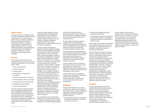 Introdução
Subproduto 5.1: Pue Consolidado
Objeto de Análise
O Projeto Urbanístico Consolidado contém
as soluções urbanísticas previstas tanto para
o espaço público como para o espaço
privado, assim como define as estratégias
para sua viabilização. As propostas
apresentadas consideram os ajustes e
complementações recomendados nas
etapas anteriores, definindo com maior
exatidão dimensional e de pormenorização
as soluções técnicas, de materiais, de
parâmetros urbanísticos e de áreas
edificadas e não edificadas objeto de
concessão.
Descrição
O documento está estruturado em oito
capítulos além de um anexo que contém as
propostas apresentadas em nível de projeto
básico, a saber:
 1. Nova Luz: hoje e 2025;
 2. Partido urbanístico;
 3. Espaço público;
 4. Infra-estrutura e equipamentos
comunitários;
 5. Desenvolvimento urbano: renovação;
 6. Desenvolvimento urbano: preservação;
 7. Características da área transformada;
 8. Estratégia de Implementação;
 9. Anexo: Projetos Básicos.
O primeiro capítulo do documento aponta
para a necessidade de entendimento do
futuro da Região Metropolitana de São
Paulo, identificando os principais desafios
dos próximos quinze anos. A falta de área
para expansão urbana e o desequilíbrio
entre número de empregos e moradores são
as grandes questões que deverão ser
equacionadas nas intervenções urbanas
futuras.
O segundo capítulo apresenta o partido
urbanístico adotado com indicação das
diretrizes gerais de projeto relativas a:
sustentabilidade, criação de âncoras e
conexões, estrutura urbana e uso do solo.
Também é indicada a estratégia de
desenvolvimento urbano, com as
justificativas para a definição das áreas para
renovação e manutenção.
O terceiro capítulo está dedicado à
descrição do partido urbanístico do espaço
público. É também explicitada a estratégia
de mobilidade que justifica as decisões de
projeto relativas a uma nova hierarquia
viária, aumento das calçadas e criação de
um conjunto de tipologias para os espaços
públicos. Estas intervenções no espaço
público são identificadas como construção
de âncoras e conexões. As âncoras incluem
os setores, espaços livres e edifícios
específicos, como por exemplo, a Sala São
Paulo. Eles são os destinos que oferecem
atrações para moradores e visitantes. As
“conexões” são os elementos que os
interligam, como os passeios, avenidas e
ruas. O Plano Urbanístico Específico está
organizado em torno de quatro setores
âncoras, conectados através de uma série
de elementos compostos por uma rota
estratégica NE-SO e NO-SE ao longo das
Ruas Vitória e Santa Ifigênia
respectivamente. A ambientação do espaço
público é feita através da combinação de
pavimentação, iluminação, vegetação e
mobiliário urbano. Para cada um destes
elementos é proposta uma paleta de
alternativas de acabamento que oferecem
flexibilidade e possibilitam combinações
diferenciadas de acordo com a situação
urbana encontrada.
O quarto capítulo aborda a solução para
infraestrutura local e equipamentos urbanos.
O conceito de infraestutura verde é também
introduzido com a apresentação de soluções
construtivas principalmente para os
denominados jardins de chuva. Também é
feita uma análise da capacidade de suporte
dos equipamentos sociais frente à nova
intervenção urbana.
O quinto capítulo apresenta as regras de
ocupação para o novo parcelamento
resultante. Estas regras são explicitadas na
forma de detalhamento de sete quadras que
sintetizam as diferentes situações dos
princípios geradores do desenho urbano.
O capítulo sexto trata exclusivamente das
formas propostas para tratamento da relação
entre os imóveis existentes e os propostos.
Estas relações são detalhadas na
explicitação volumétrica de oito quadras,
onde verifica-se a presença de imóveis
históricos de destaque.
O sétimo capítulo descreve a dinâmica de
transformação da área com destaque para
as questões sócio-econômicas e
habitacionais. São também apresentados os
cálculos de incrementos populacionais e sua
distribuição ao longo do tempo.
A última seção descreve a estratégia de
implementação, identificando o faseamento
proposto e apontando algumas
considerações sobre as características
socio-econômicas das áreas a serem
transformadas.
Metodologia
As demandas identificadas nas reuniões
setoriais foram utilizadas na formulação do
novo modelo urbano proposto. A análise das
sugestões e o avanço na elaboração do
projeto permitem identificar algumas
questões relevantes:
 A necessidade de integrar as soluções de
infraestrutura pautando-se na economia
do consumo de recursos;
 Aumento da densidade demográfica
superando os 400 hab/ha;
 A necessidade de criação de mecanismos
que garantam o acesso e a manutenção
na área das famílias com renda inferior a 3
salários mínimos.
Estas questões, entre outras, são abordadas
pelos estudos realizados para embasar as
discussões com os diferentes grupos, que,
igualmente, orientaram os ajustes na
proposta aqui apresentada.
Para a formulação do projeto dos espaços
público e privado são definidas regras para
orientar a ambientação no primeiro caso e
as formas de ocupação dos lotes no
segundo. A ambientação do espaço público
é feita através da criação de tipologias
urbanísticas. Estas tipologias são resultantes
da combinação entre elementos dos padrões
de pavimentação, iluminação, vegetação e
mobiliário urbano. Para o espaço privado,
são definidas regras que orientam a
ocupação do lote combinando
principalmente as possibilidades trazidas
pela criação de uma volumetria alinhada à
divisa do lote. Outro aspecto metodológico
de destaque é a construção deste
documento na forma de capítulos que
possam ser destacados para orientar os
diferentes processos de análise.
Conclusões
O projeto aqui apresentado contém as
soluções urbanísticas tanto para o espaço
público como para o espaço privado,
elevando e valorizando a qualidade do
ambiente urbano na região e transformando
as áreas de baixa utilização em novas
frentes de produção habitacional. Define
também as intervenções a serem realizadas
pela concessão urbanística, as
contrapartidas ao poder público, os
empreendimentos propostos, bem como
recursos, etapas e prazos para sua
implementação. Esta intervenção pretende
duplicar o número de habitantes, criando um
bairro heterogêneo do ponto de vista da
composição social com a produção de
habitação para diferentes segmentos de
renda. Busca ainda diversificar os tipos de
emprego, dando condições de permanência
àqueles que hoje trabalham e criando novos
postos de trabalho.
 