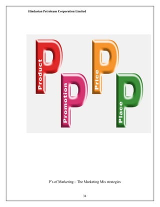 Hindustan Petroleum Corporation Limited
P’s of Marketing – The Marketing Mix strategies
34
 