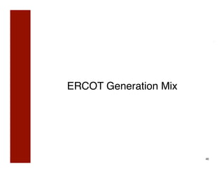 ERCOT Generation Mix
                   !




                       46
 