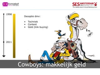 Deceptie dmv: Techniek Content Geld (link buying) 1998 2011 Cowboys: makkelijk geld 