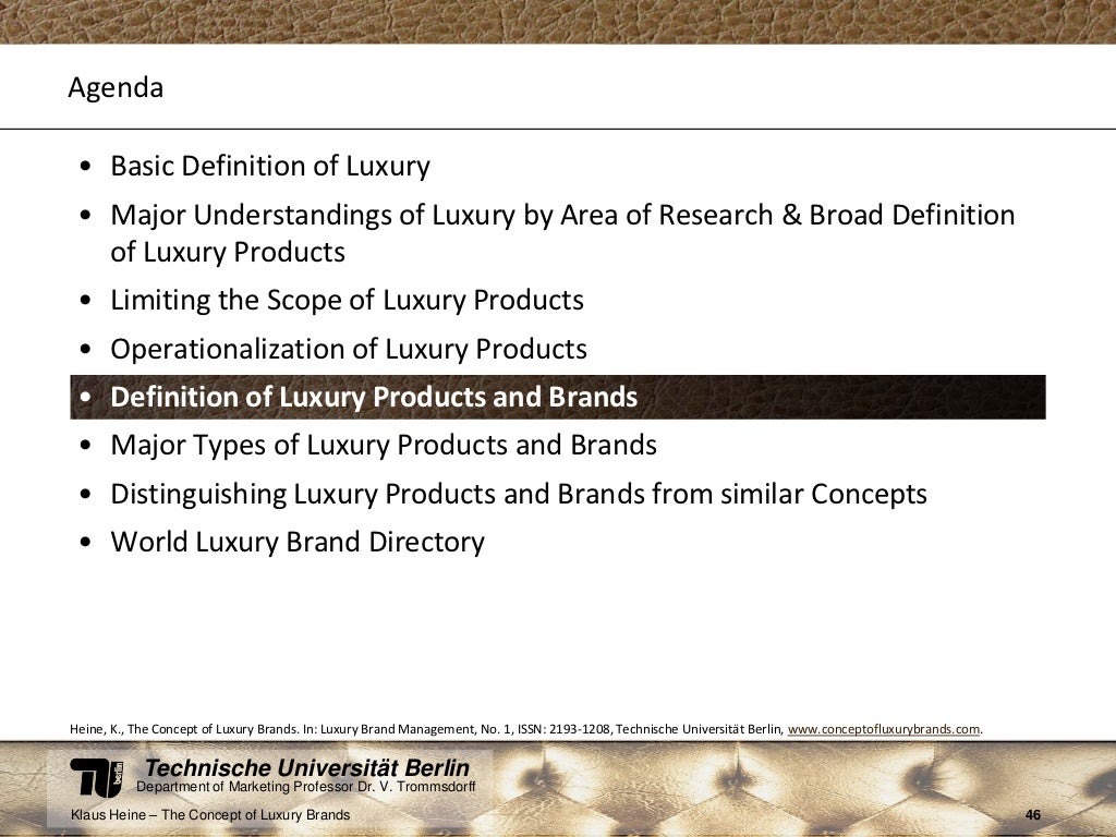 The Concept Of Luxury Brands Presentation