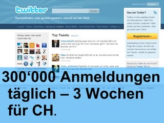 300 ‘000 Anmeldungen täglich – 3 Wochen für CH . 