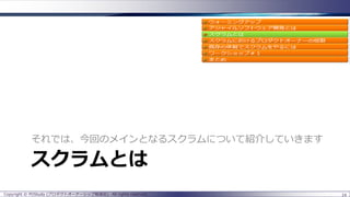 スクラムとは
それでは、今回のメインとなるスクラムについて紹介していきます
14Copyright © POStudy (プロダクトオーナーシップ勉強会). All rights reserved.
 