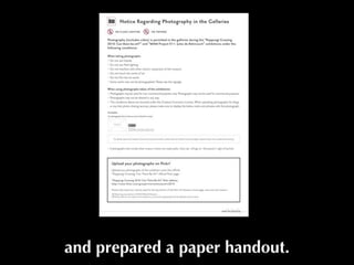and prepared a paper handout.
 