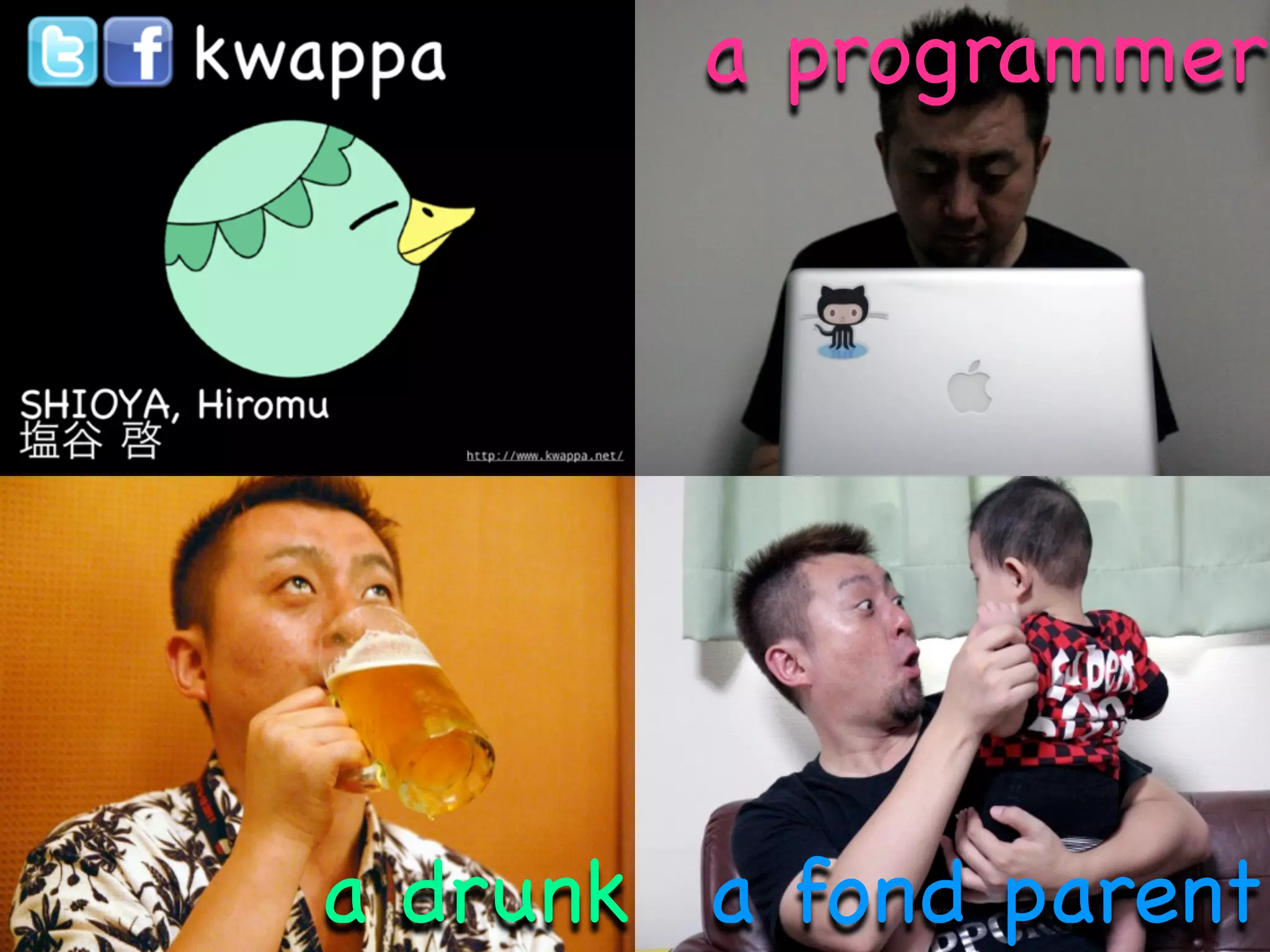 a programmer
a drunk a fond parent