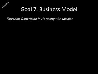 Goal 7. Business Model
Revenue Generation in Harmony with Mission
Attempting to directly monetize access to, and use of,
museum content does not appear to be a sustainable
business model. Through these low-margin business
practices, we alienate users, perpetuate the practice of
institutions charging each other, discourage research and
publications, and undermine our civic mission.
It is likely that the Smithsonian will make more money by
promoting “free” resources to a large audience than it can
make charging small amounts for small transactions to a
small audience, and it is a much better fit with the mission.
 