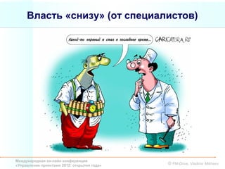 Власть «снизу» (от специалистов)




Международная он-лайн конференция
«Управление проектами 2012: открытия года»   © PM-Drive, Vladimir Mikheev
 