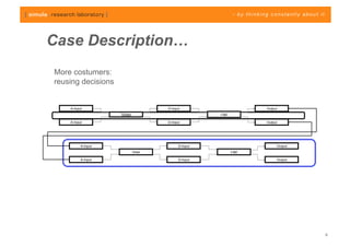 Case Description…
More costumers:
reusing decisions




                    6
 