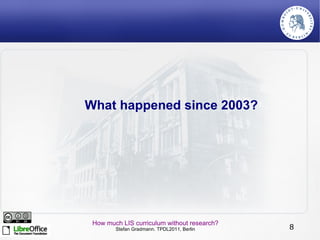 HU Mission Statement “4.  The Unity of Research and Teaching . Humboldt‘s ideal of the coexistence of research and teaching has become a model for universities all over the world. Central to this model is  the idea of research-oriented teaching and the transfer of knowledge from the spirit of research . Students and teachers are joined together in an endeavour to critically examine traditional bodies of knowledge and to actively advance learning. For this reason, the Humboldt-Universität promotes social and communicative competences among all of its members and supports their initiatives wherever it can.” 