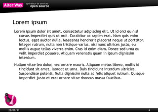 Ordre du jour
           Qu'est-ce que l'industrialisation ?
           Mettre en place un environnement de travail
           Former l'équipe
           Éviter de réinventer la roue
           S'assurer de la qualité du code
           Automatiser ce qui peut l'être
           Ce n'est pas que de la théorie




23/09/11                                                 4
 