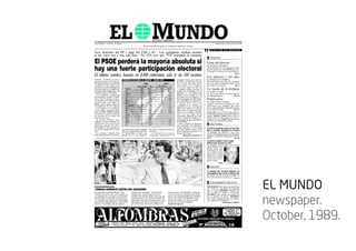 EL MUNDO
newspaper.
October, 1989.
 