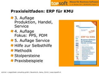 Was soll……Cloud ComputingReferate: 10:45, myfactory (11b)Infrastruktur: Ziil (1i)…Open SourceLeanux.ch (4c) inkl. Lohnbuchhaltung13 Anbieter im OpenExpo-ParkDiv. Referate…man machen, wenn nichts passt?Individualsoftware (19a, 19b)