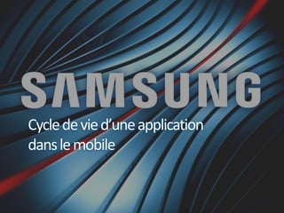 Cycle de vie d’une application
dans le mobile
 