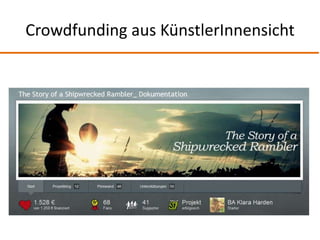Crowdfunding aus KünstlerInnensicht