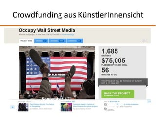 Crowdfunding aus KünstlerInnensicht