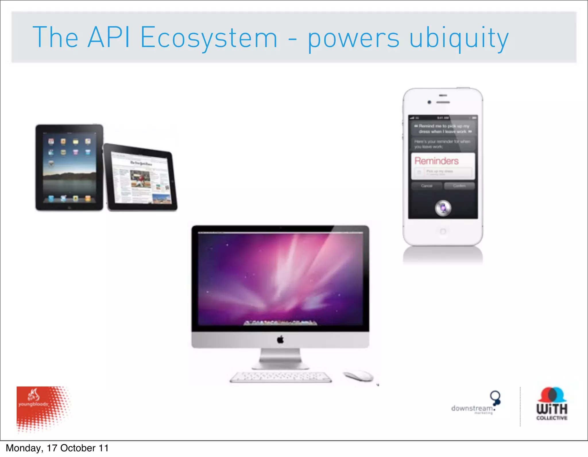 The API Ecosystem - powers ubiquity




Monday, 17 October 11
 