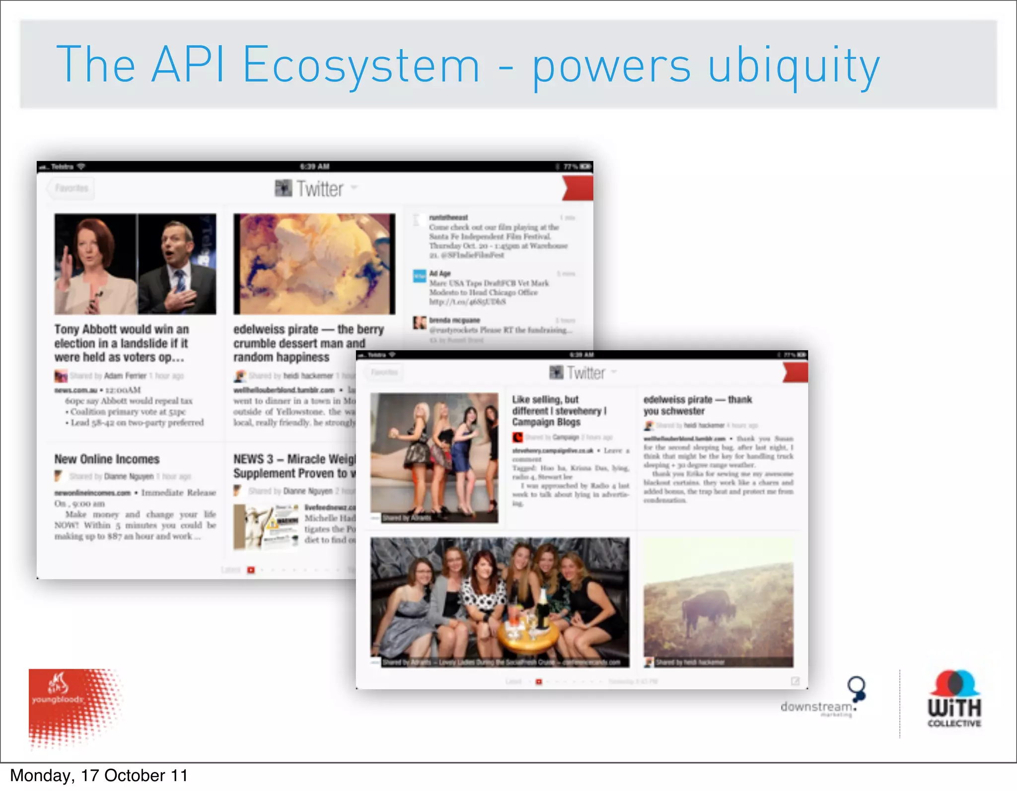 The API Ecosystem - powers ubiquity




Monday, 17 October 11
 