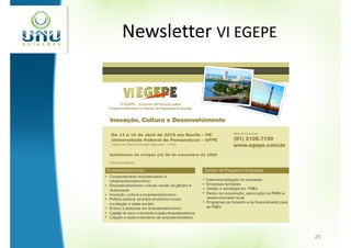 Newsletter VI EGEPE




                      20
 