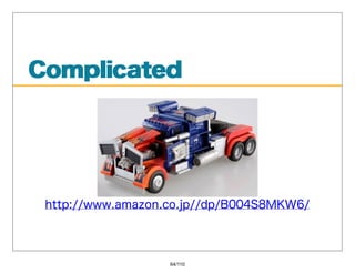 Complicated




 http://www.amazon.co.jp//dp/B004S8MKW6/



                   64/110
 