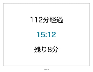 112分経過

 15:12

残り8分

   109/110
 