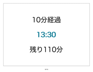 10分経過

 13:30

残り110分

   9/110
 