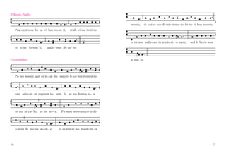 a-num da no-bis ho- di- e;           et di-mit-te no- bis de-bi- ta

Il Santo Padre:


                                                                           nostra,     si- cut et nos di-mit-timus de- bi- to- ri- bus nostris;
     Præ-ceptis sa- lu- ta- ri- bus mo-ni- ti,    et di- vi-na insti-tu-



                                                                           et ne nos indu-cas in ten-ta-ti- o- nem;         sed li- be-ra nos
     ti- o- ne forma- ti,      aude- mus di- ce- re:



L’assemblea:                                                               a ma- lo.




     Pa- ter noster, qui es in cæ- lis: sancti- fi- ce- tur nomen tu-




     um; adve-ni- at regnum tu- um; fi- at vo- luntas tu- a,




     si- cut in cæ- lo,   et in ter-ra.    Pa-nem nostrum co- ti- di-




     a-num da no-bis ho- di- e;           et di-mit-te no- bis de-bi- ta




16                                                                                                                                            17
     nostra,   si- cut et nos di-mit-timus de- bi- to- ri- bus nostris;
 